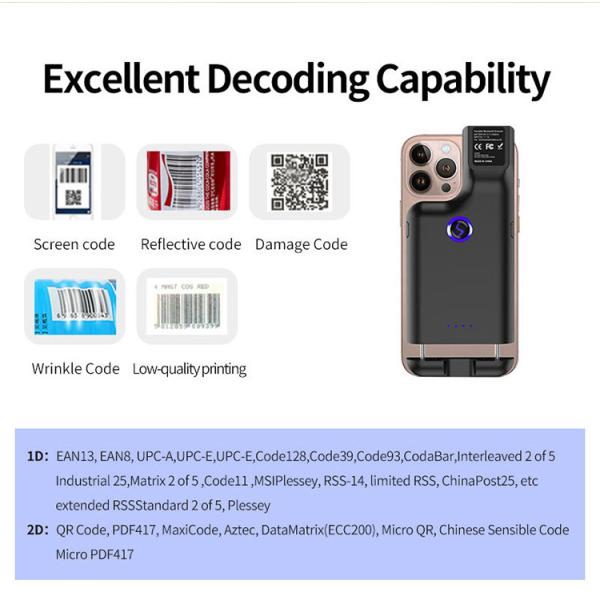 Omnidirectional USB-C Barcode Scanner Belt Clip/Backclip Wearable Scanner for Warehouse & Trolley Use