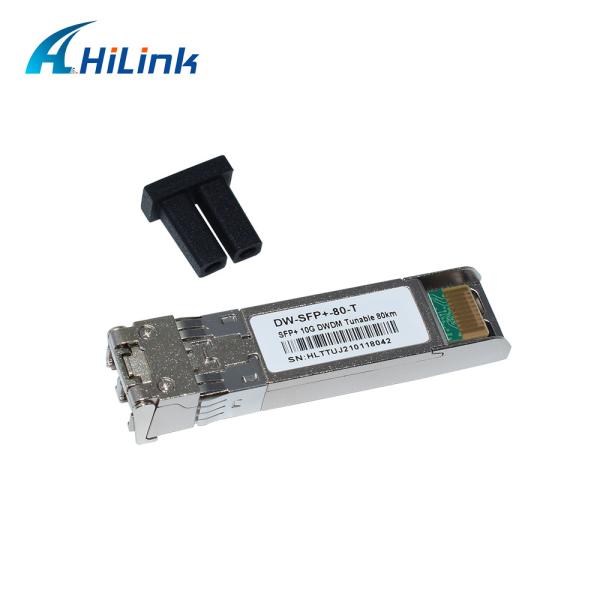 C Band 50GHZ SFP+ Transceiver Module Tunable DWDM 10GBASE 80KM Transmission Transceiver