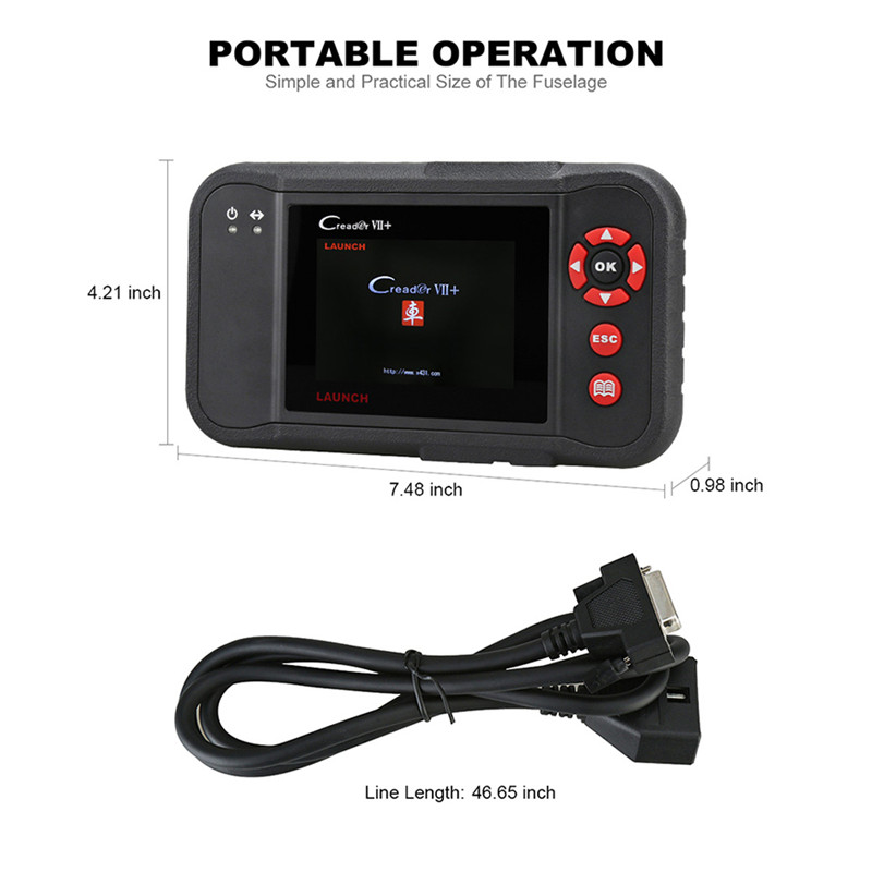 Creader VII+ Creader VII Plus Original Auto Code Reader Launch X431 Creader VII+ Creader VII Plus Update Via Offical Web