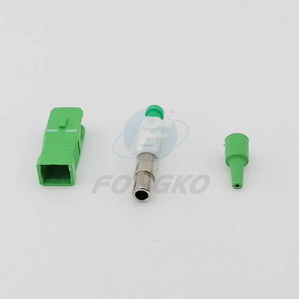 Sc APC 0.9mm Multimode Fiber Connectors Pigtail Fiber Connector