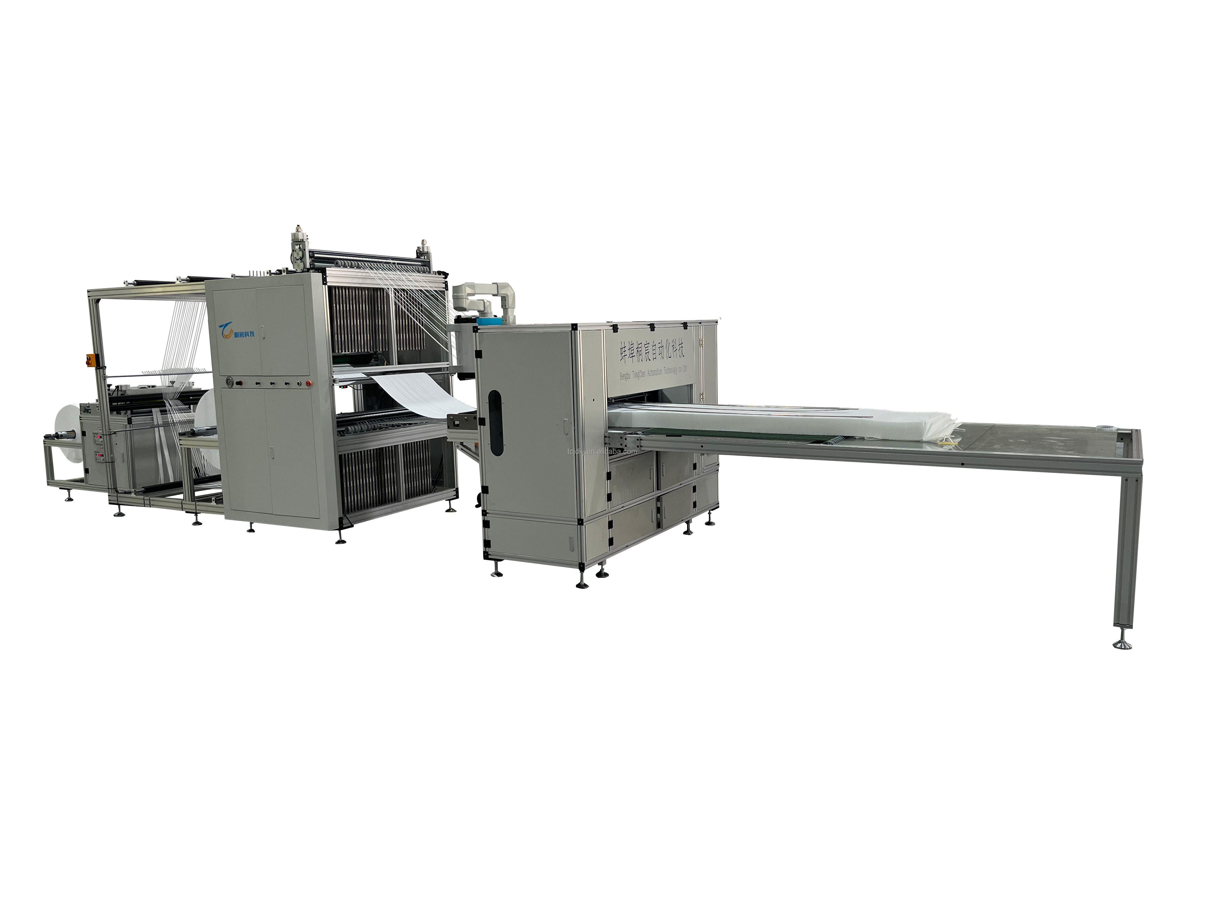 High-temperature filter fiberglass line folding machine