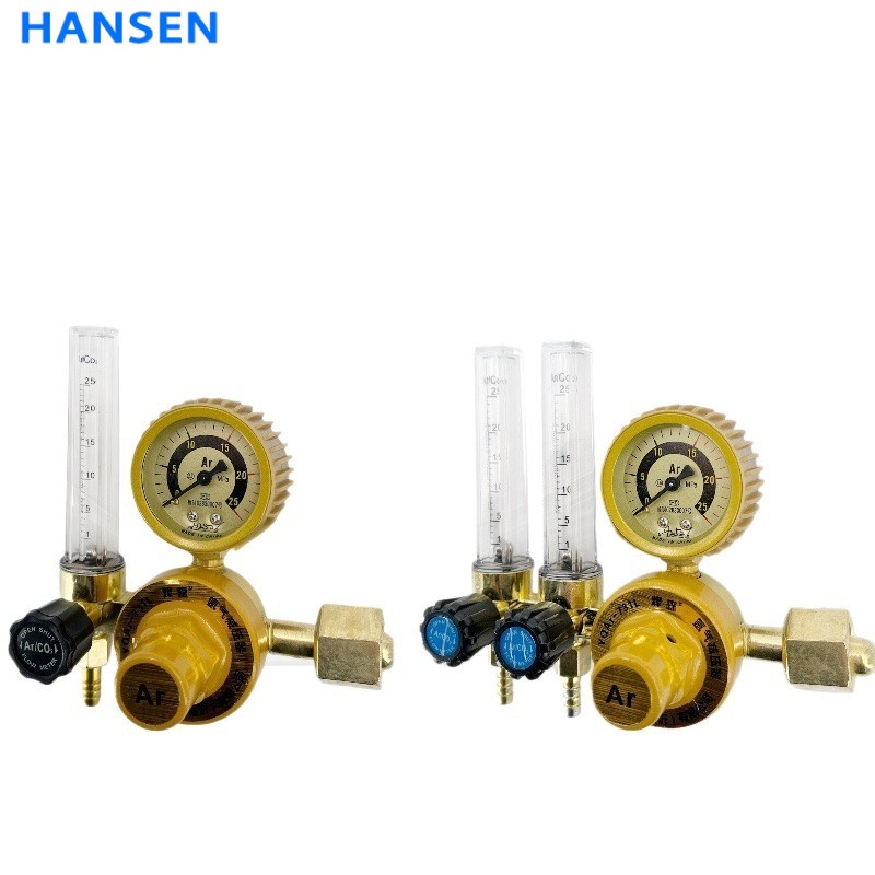Argon gas regulator YQAR‑731L , single / double tube argon flowmeter regulator , TIG welding argon pressure reducer , argon co2 gas pressure regulator