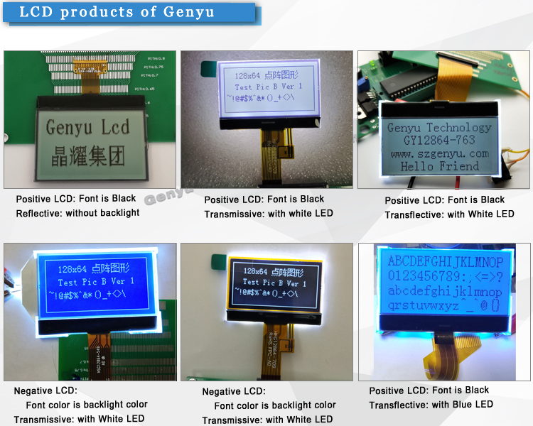 128x64 Fstn COG LCD Display Module I2c Spi St7567 26pin Screen Monochrome Display 12864 Mono LCD Graphic Display ST7567 or UC1701