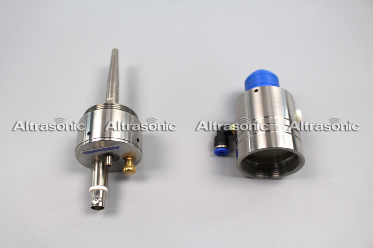 50Khz Ultrasonic spray nozzle supplier titanium horn for spray drying
