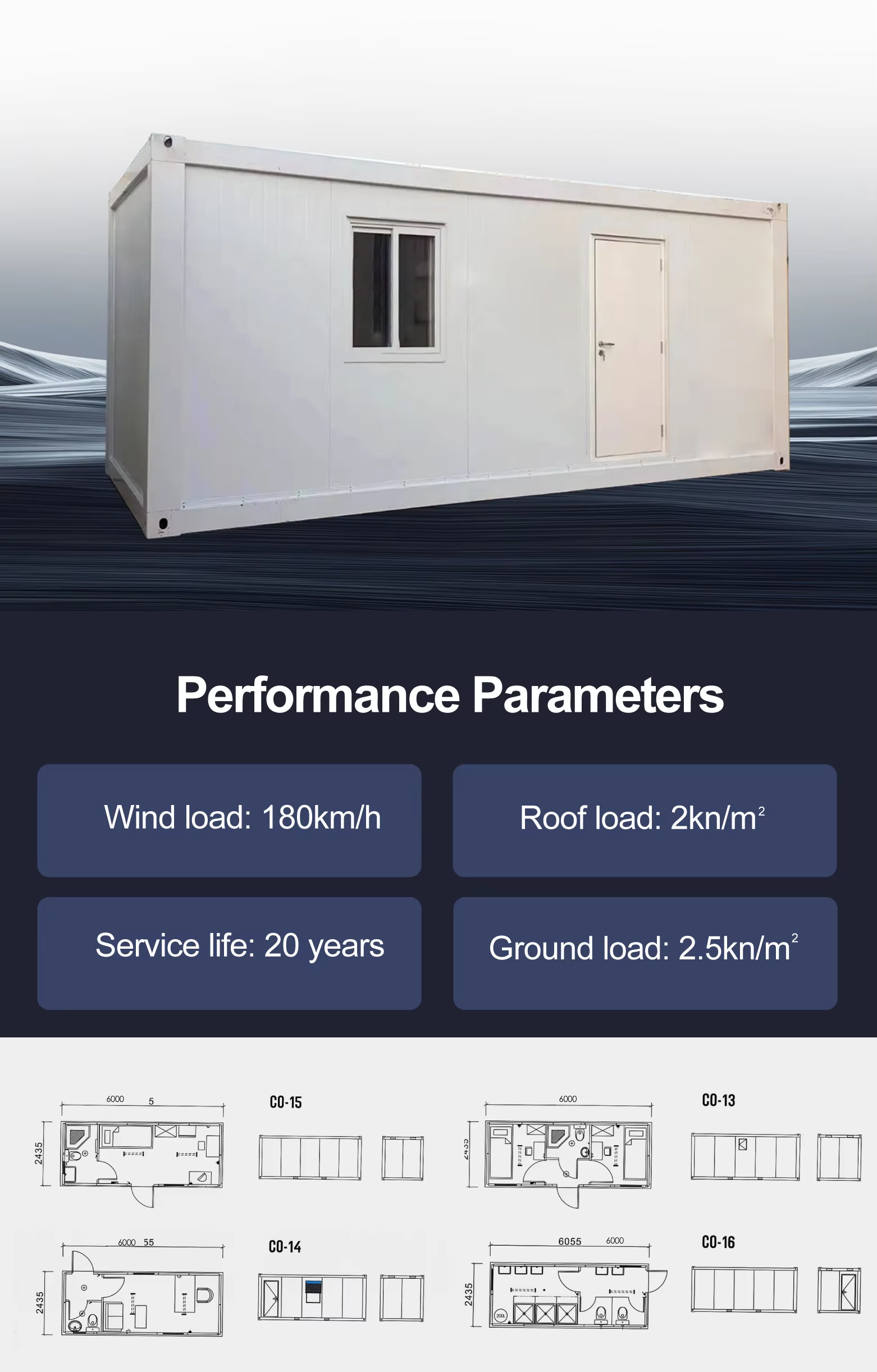 Multiple Size Specifications Prefabricated Expandable Containers With Terraces.