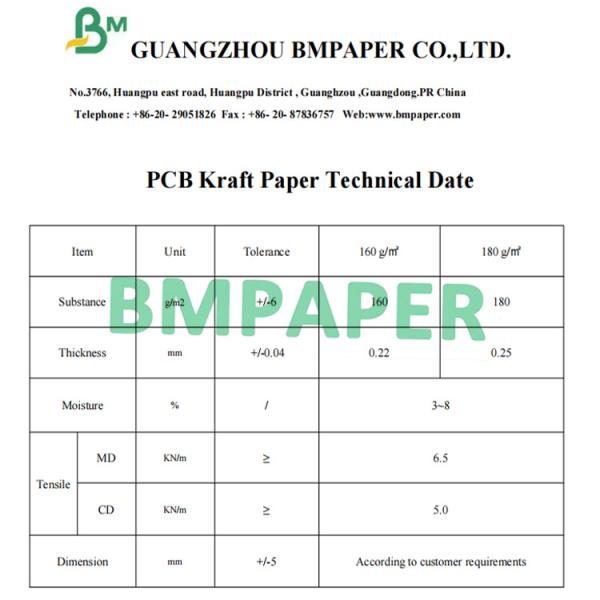 155gsm 160gsm 180gsm 190gsm PCB Board Hot Pressed Paper High Temperature Resistance