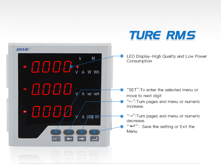 Display Simple Operation CN-3D3J Multi-function Digital Display Table Remote Control Meters