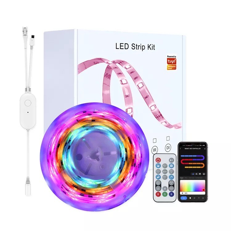 Quality Home Bar LED Light Strips Garden Design Support Dimmer 12V 32ft Smart 5050 RGB 1670 for sale