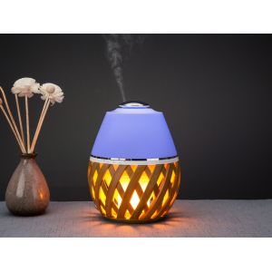 Flame Lamp Portable Ceramic Ultrasonic Essential Oil Diffuser