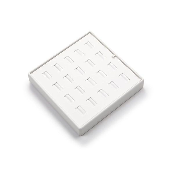 Customed Shop Design MDF White Fabric Jewelry Tray for Rings 160*160*40mm