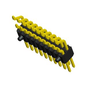 Double Row Pin Header Horizontal SMT Type 2x20 Pin Header Black 1.27mm