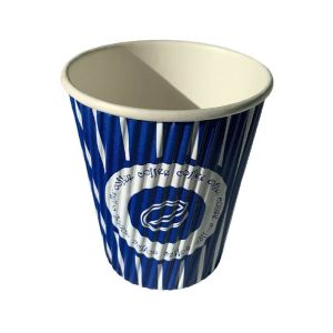Quality Disposable PE Coated Paper Cup Triple Wall 8 Oz Hot Cups Water Proof for sale