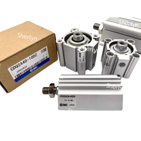 SMC CQ2A12-5D CQ2 Standard Cylinder, 12 mm Cylinder Bore, 5 mm L Stroke, Double Acting Cylinder Action, Tapped Both Ends Mounting