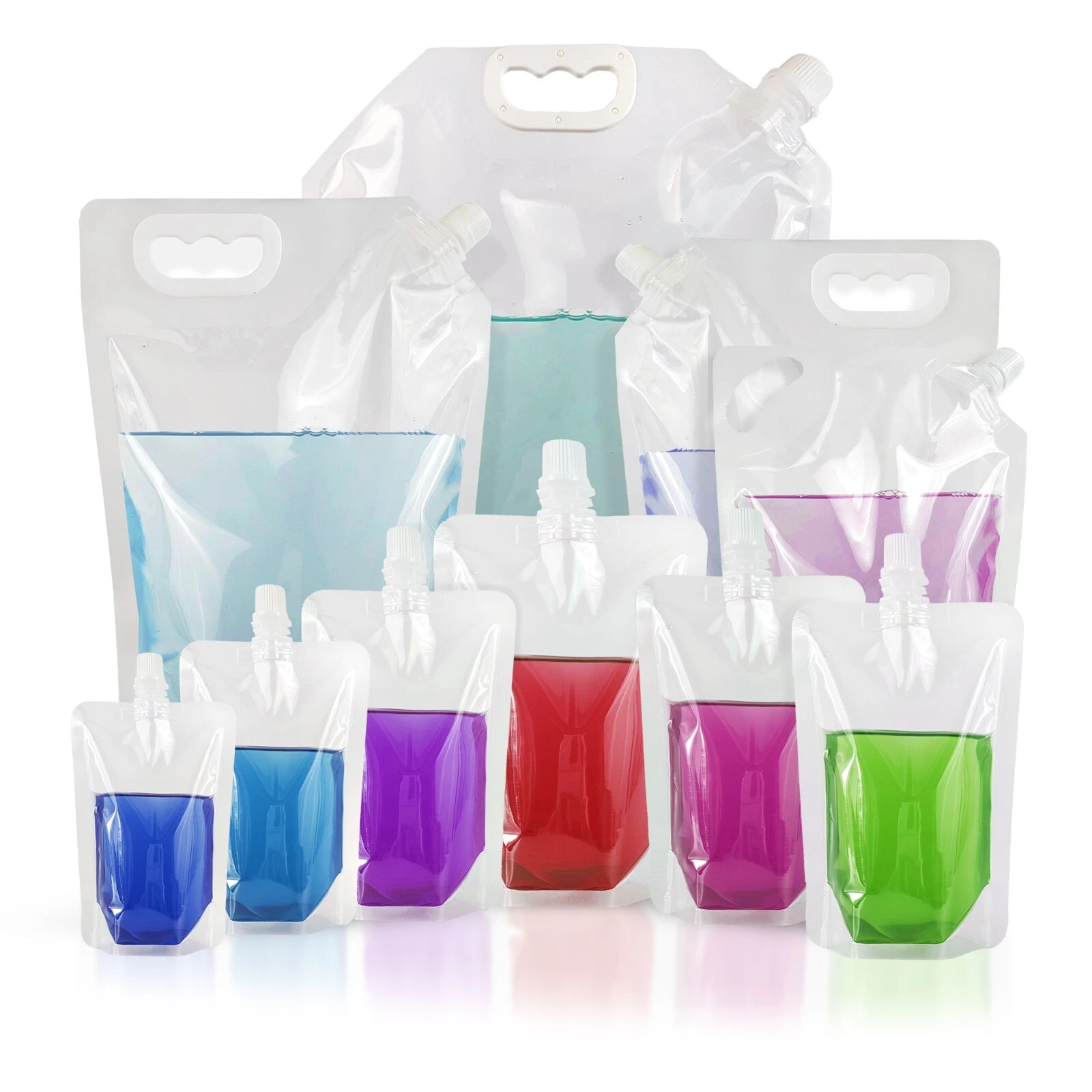 Translucent Spout Pouch Screw Cap Plastic Package Faucet Bag Flat Bottom Spout Pouch with Valve