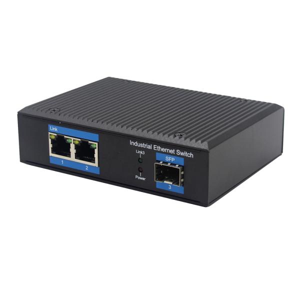 NF512G-SFP SFP To 2 UTP Din Rail Industrial Ethernet Switch 10/100/1000M