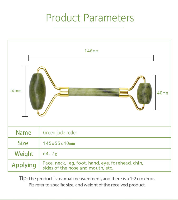 Green Xiuyan natural Jade Facial Massage Roller