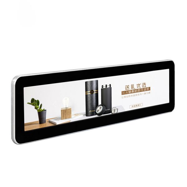 Programmable Android O.S 19 inch stretch strip/bar LCD signage for different indoor ocations
