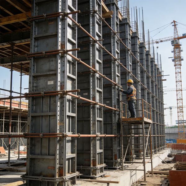 Q235B Cast In Place Reinforced Concrete Columns With Adjustable Column Formwork