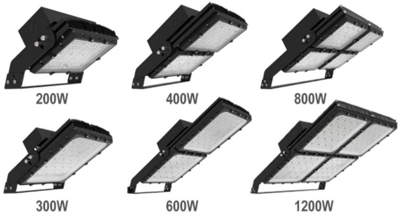 IP66 Ik10 ADC12 3ways To Install High Power LED Flood Light With High Power Factor For Airport Tower Crane