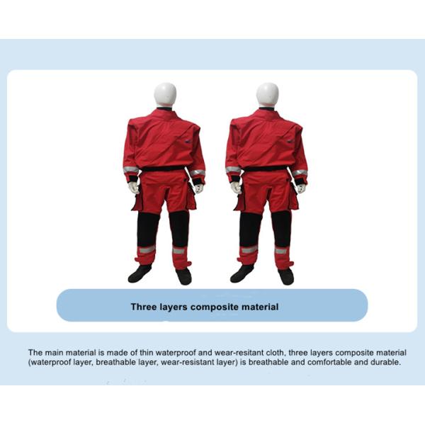 Ergonomic Design Rescue Dry Suit Durable With Reflective Tape