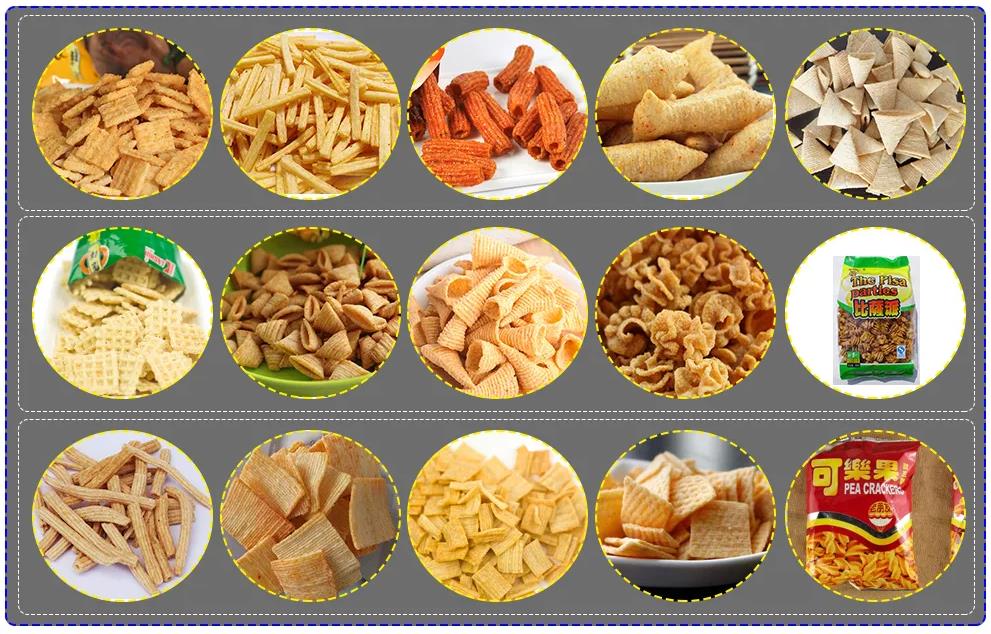 Automatic Fried Extrusion Food 3D Snack Pellet Machinery