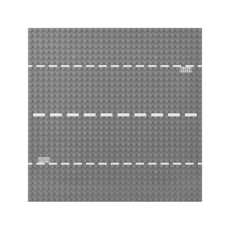Legoinglys puzzle assembly T-junction intersection straight curve road bottom