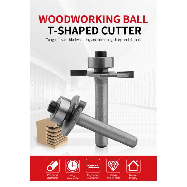 Wood Cnc Cutter Ball T-shaped Milling Cutters Woodworking Slotting and Trimming Carbide End Mills