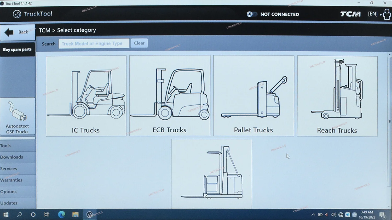 Universal Forklift Diagnostic Tool TruckTool For Resetting AGV Model Service Counter Wizard For MITSUBISHI, ET, TCM, UNI