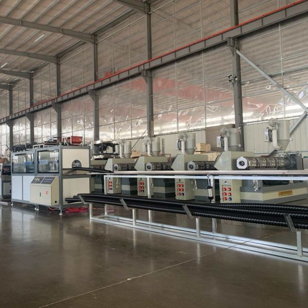 Automatic HDPE Plastic Prestressed Spiral Pipe Making Machine with High Strength Structure