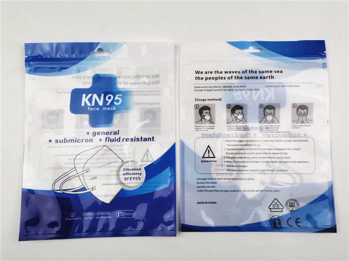 China supplier custom design printing resealable plastic N95/KF94 packaging bag for mask