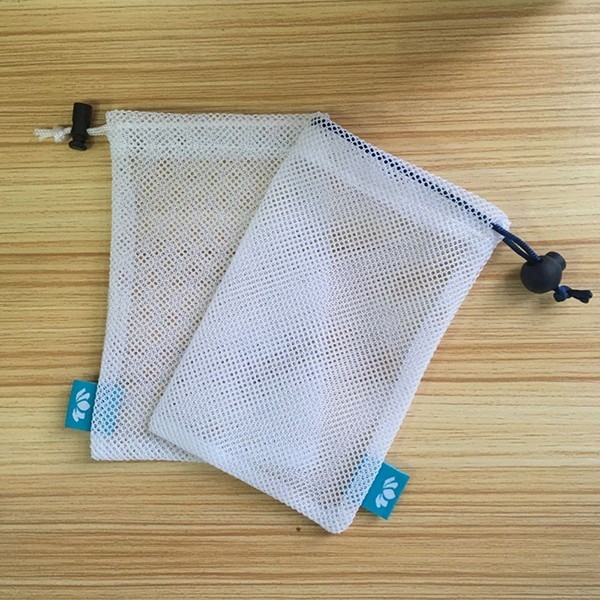 Underwear Washing Mesh Laundry Bag Folding Mini Size White Color Label Logo