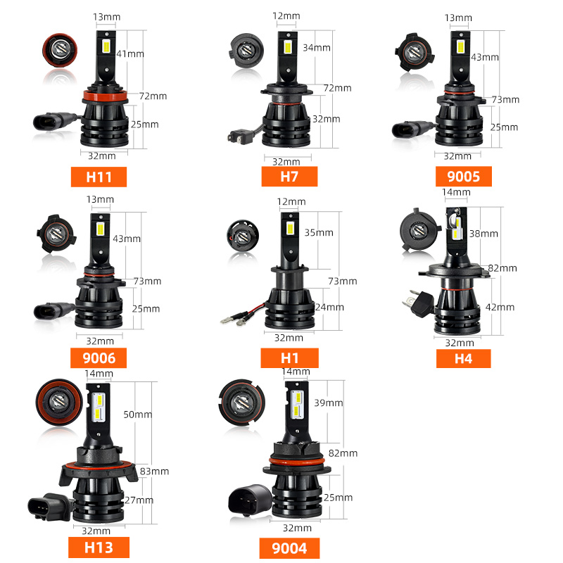 High Power Led H4 H11 H13 H15 Auto Lamp H7 Led Headlights