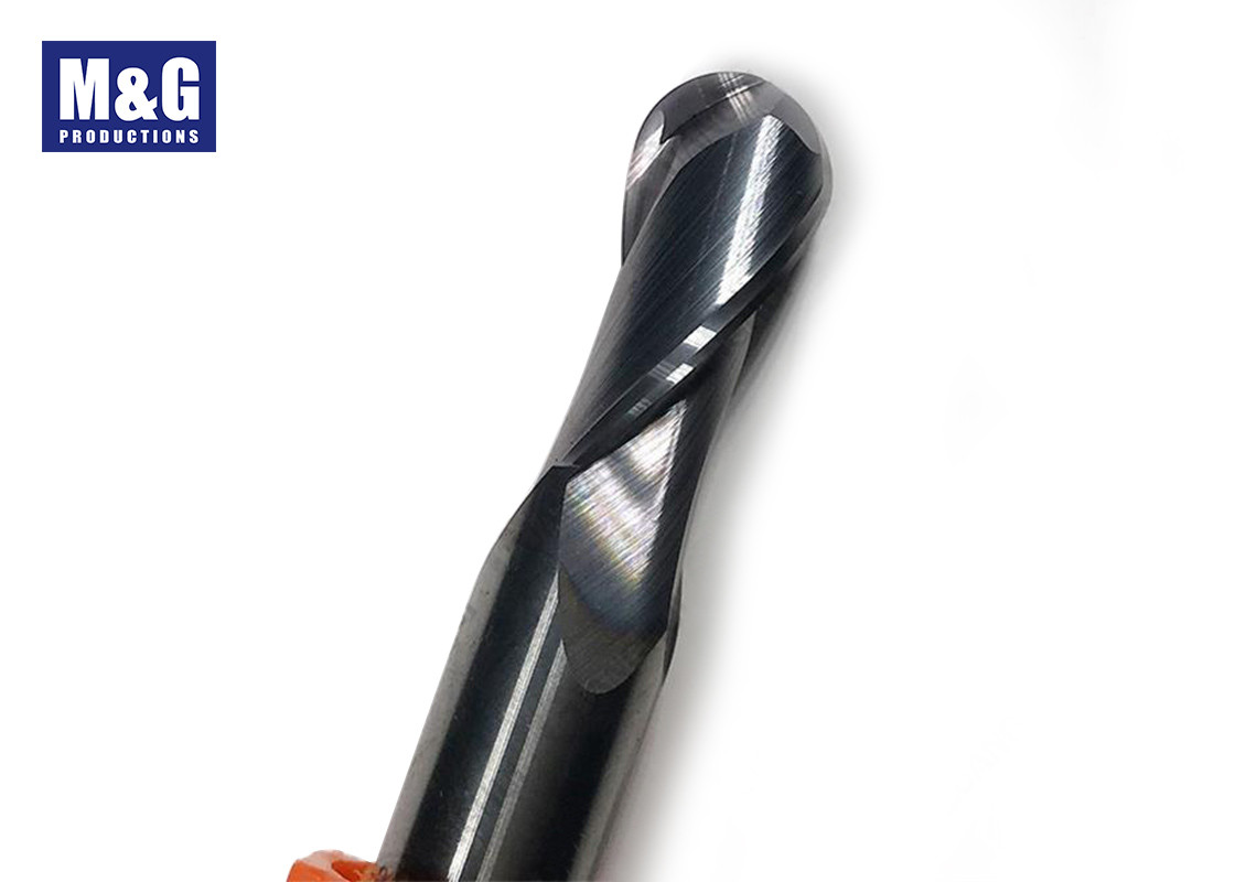Two Flute Solid Carbide End Mill Bit Straight Shank Corner Rounding End Mill