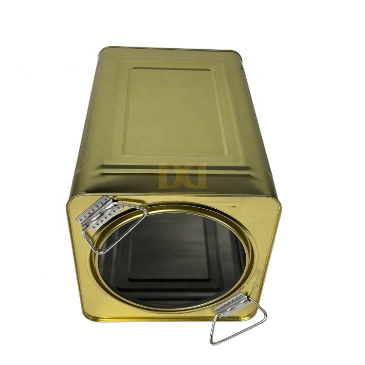 DADI Reusable Small Square Tea Tin Box Tinplate Airtight Tin Canisters