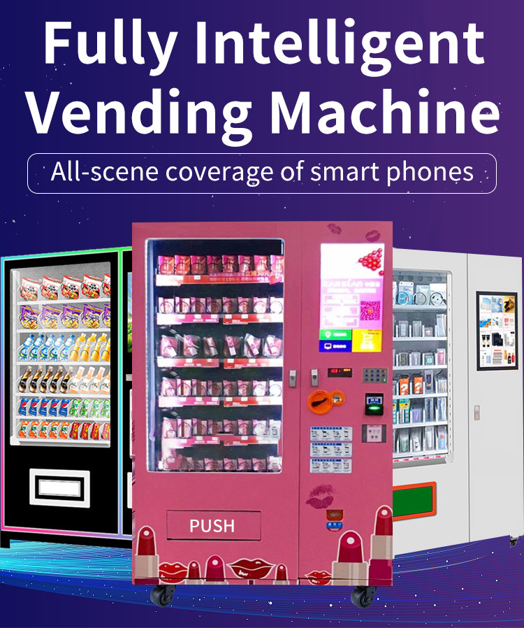 Indoor Free Standing Smart Advertising LCD Display Vending Machine With Custom Touch Screen UI, Remotely Managed Digital