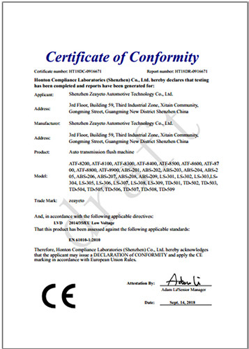 ShenZhen Zeayeto Automotive Technology Co.,Limited Certifications