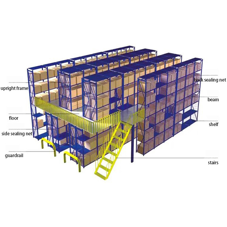 Steel Platform Mezzanine Heavy Duty Mezzanine Floor Rack Attic Storage Racks
