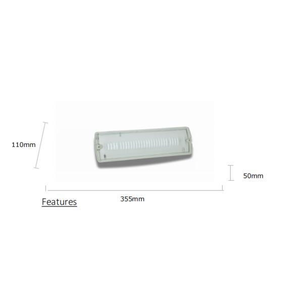 8W IP65 ABS PC LED Emergency Light Exit Light for School Subway Supermarket