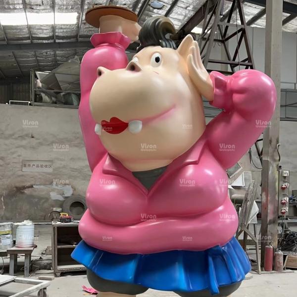 IP Sculpture Fiberglass Vison Waterparks Playground Equipment Spray mushroom