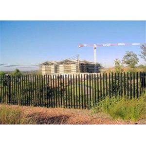 Customized Heavy Duty Palisade Fence Panels Curved Top W Shape