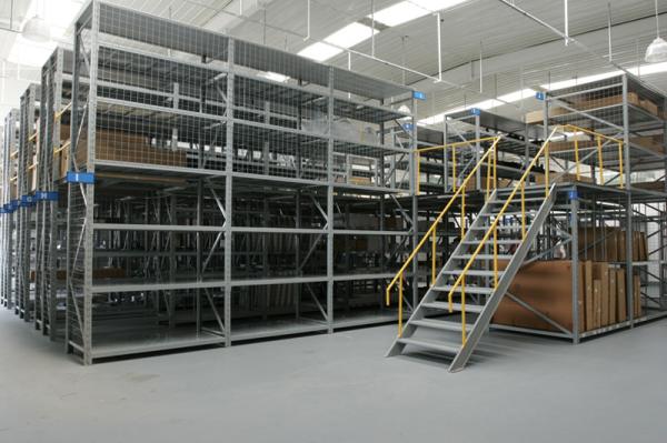 Industrial Warehouse Steel Storage System , Customized Mezzanine Racking