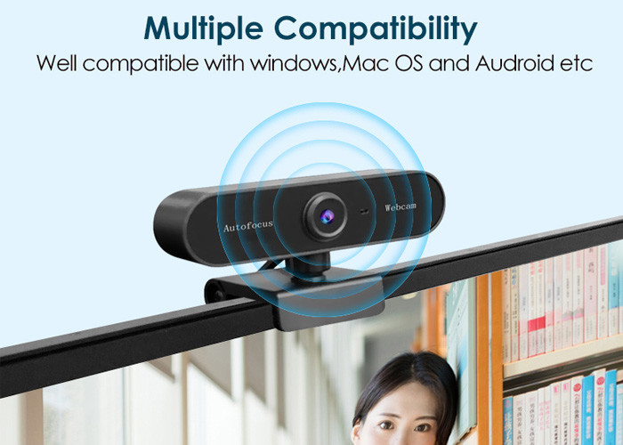Autofocus Webcam 4k Laptop Usb Webcam With Microphone , FCC 1080p
