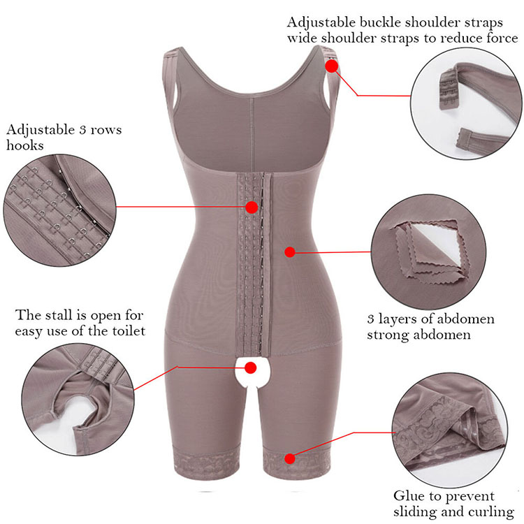 HEXIN Compression FAJAS Adjustable Abdominal Control Shapewear for Women Body Shaping
