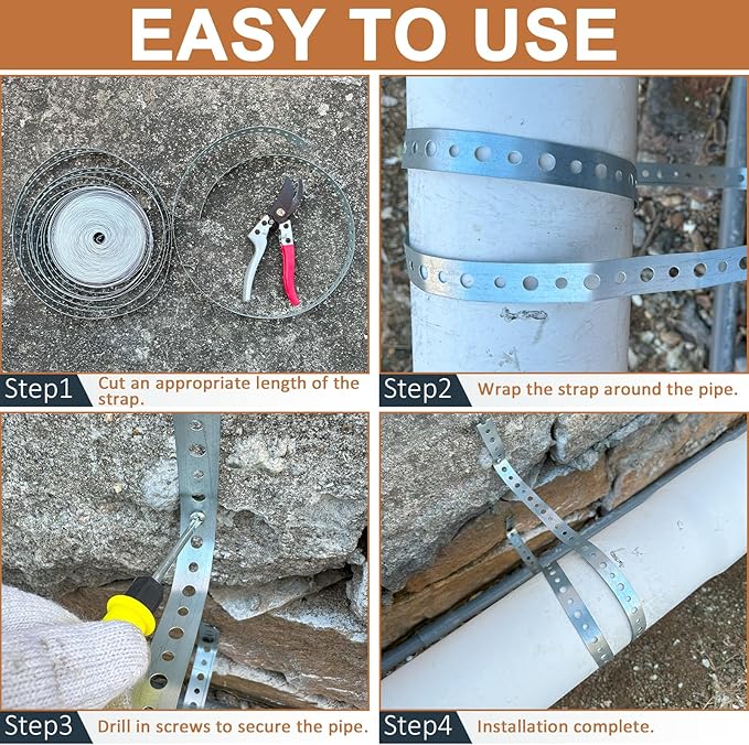 Metal Strap Tie Roll – Galvanized Punched Construction Hardware for Wood Frames