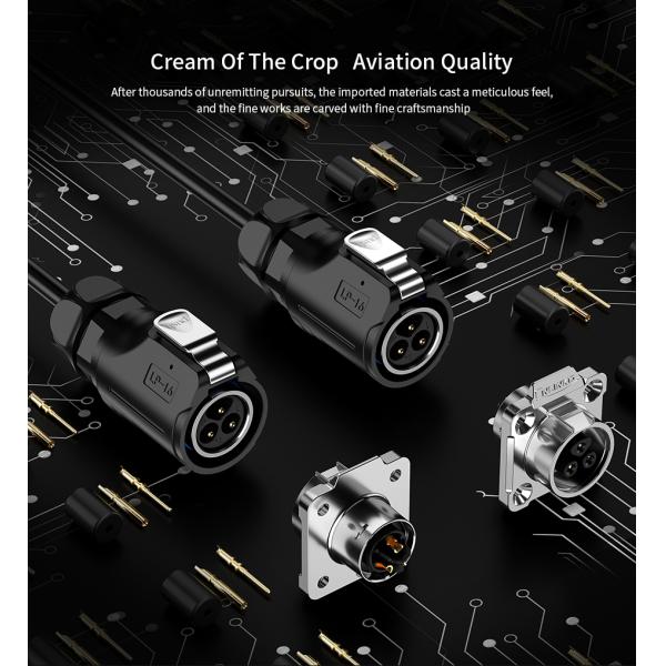 CNLINKO LP16 Power Function signal Generator Male Female Series Waterproof 3 Pin Aviation Industrial Power Connector 10A 400V