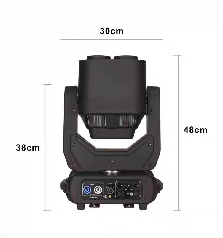 4X60W RGBW 4in1 Zoom LED Beam Washer Moving Head Stage Light with LitePro DLX Layout