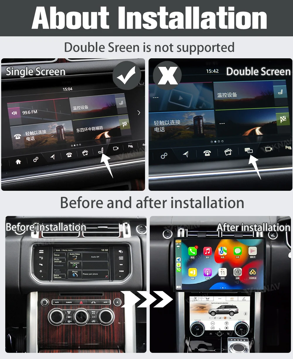 Android Auto Car Radio For Range Rover Vogue L405 2013-2017 Carplay GPS Navigation Multimedia Stereo Player Head Unit