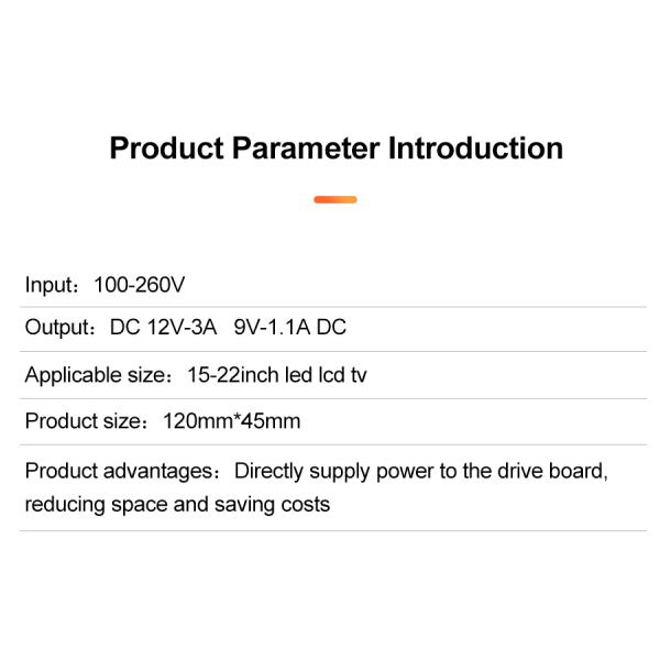 One LCD TV Display KZ1209 LED Strip Backlight Constant Current Power Supply Module with DC 12V-3A Output