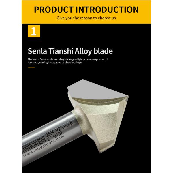 Arden 6.35mm Cnc Drill Bits Slotting Cutter 1/4 X 3/8 Wood Carving Router Bits