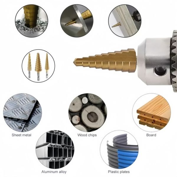 HSS Spiral Drill Bit TiN Coated 3 Flat Shank For Plastic